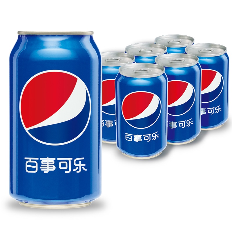 百事可乐 Pepsi 碳酸饮料 330ml*6听 整箱 (新老包装随机发货) 百