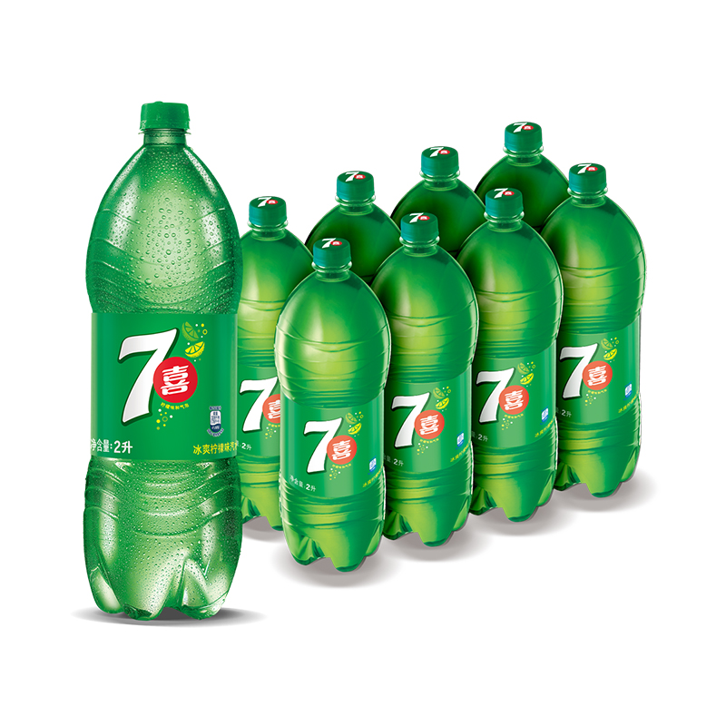 百事可乐七喜 7up 柠檬味 汽水可乐 碳酸饮料 2L*8瓶 整箱装 百事出品