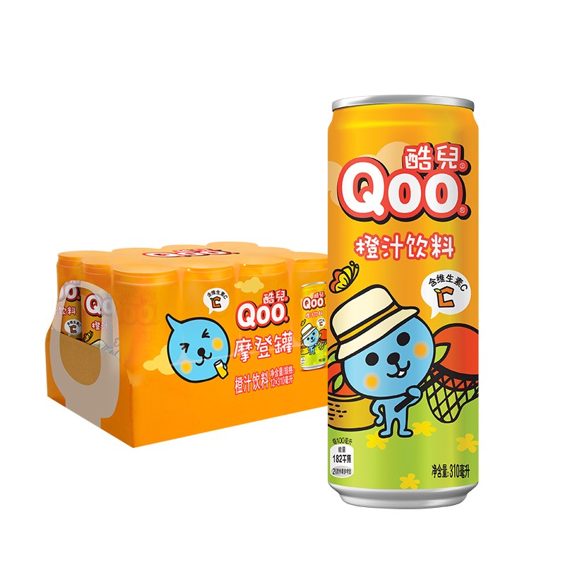 美汁源 酷儿 Qoo 橙味果汁饮料 310ml*12罐年货装