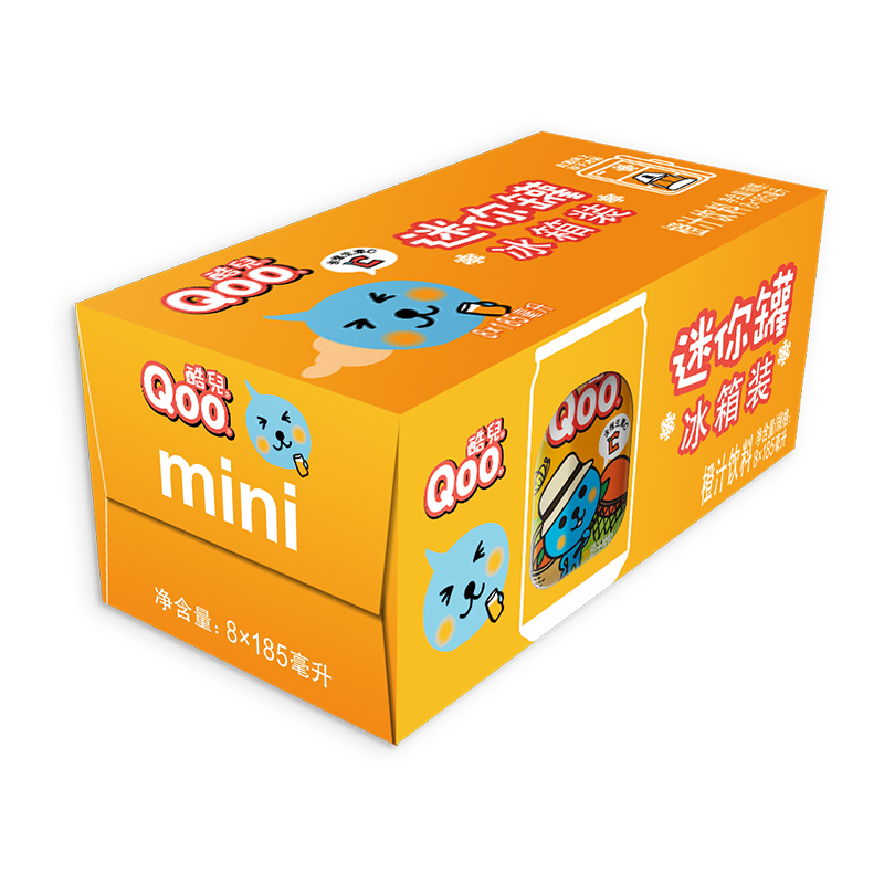 美汁源 酷儿 Qoo 橙味果汁饮料 185ml*24罐年货装