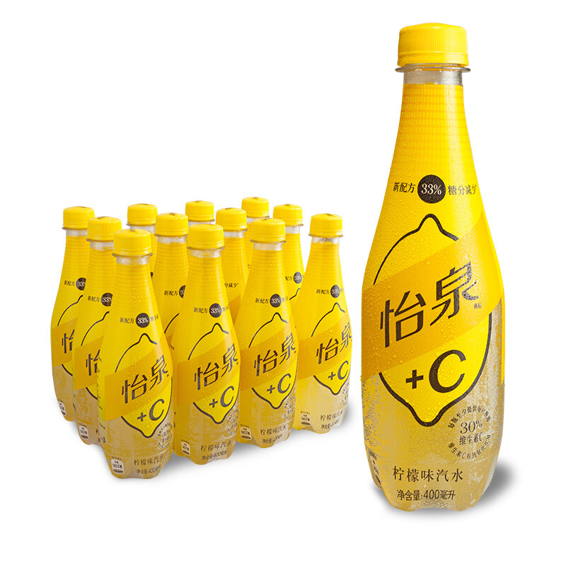 可口可乐（Coca-Cola）怡泉 Schweppes +C 柠檬味汽水 碳酸饮