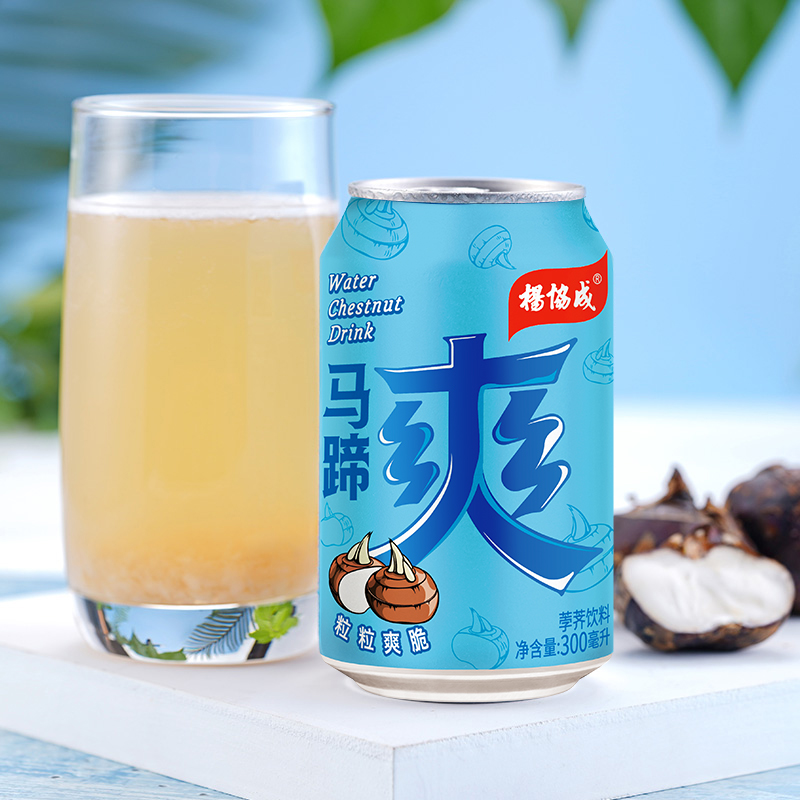 杨协成 马蹄爽 荸荠饮料 300ml*6罐 新加坡品牌 果肉饮料 粒粒爽脆