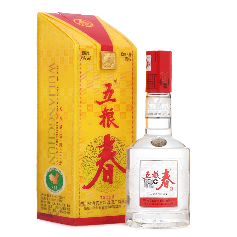 五粮液 五粮春 浓香型白酒 45度 250ml