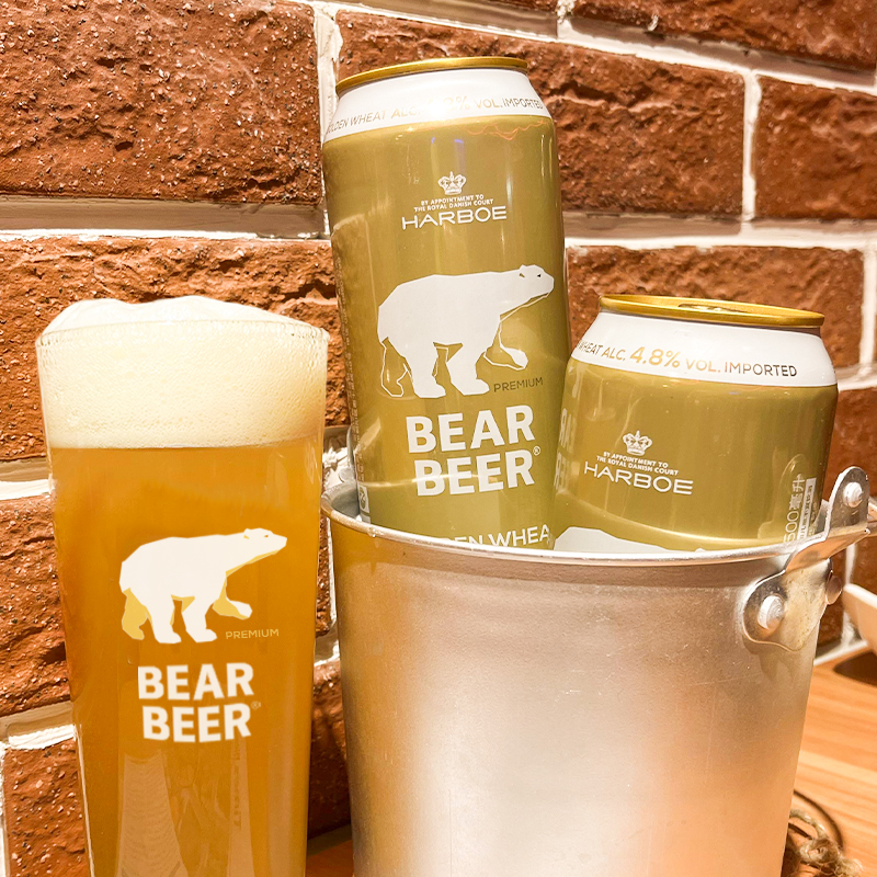 豪铂熊（BearBeer）金小麦白啤酒500ml*24听整箱装 德国进口（日期格