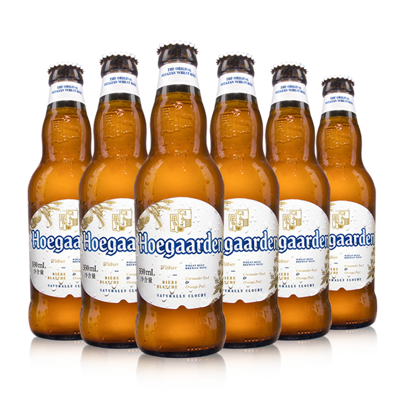 福佳（Hoegaarden） 比利时风味精酿啤酒 福佳白啤酒 330ml*6瓶