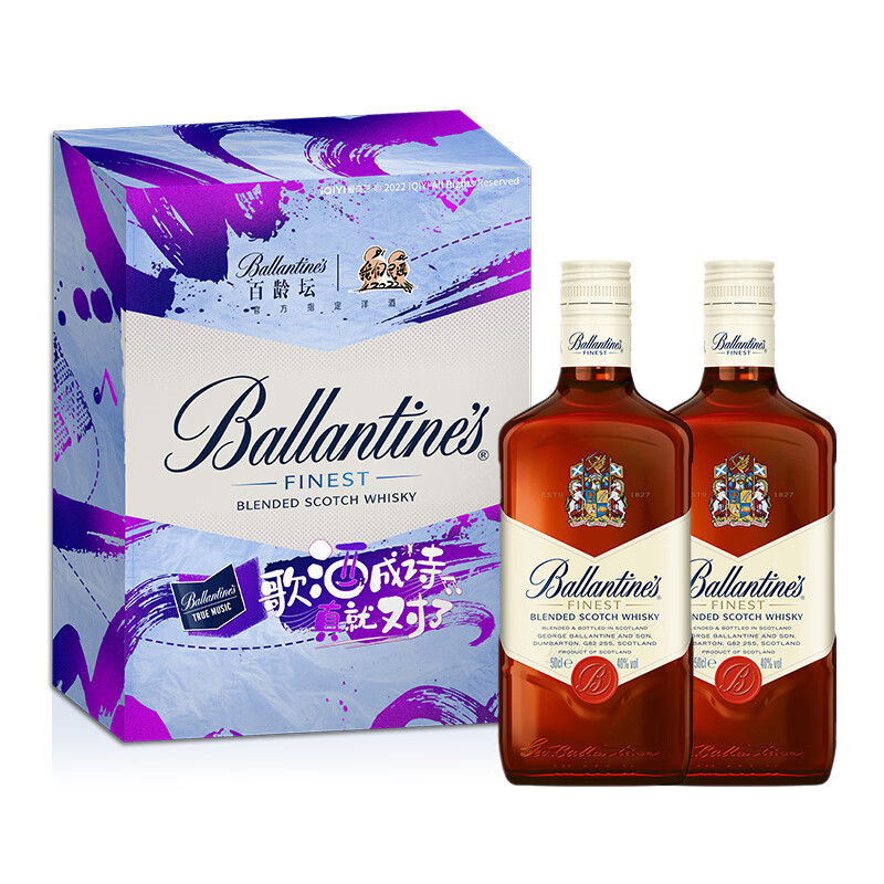 百龄坛（Ballantine`s）特醇 苏格兰 调和型 威士忌 洋酒 500ml