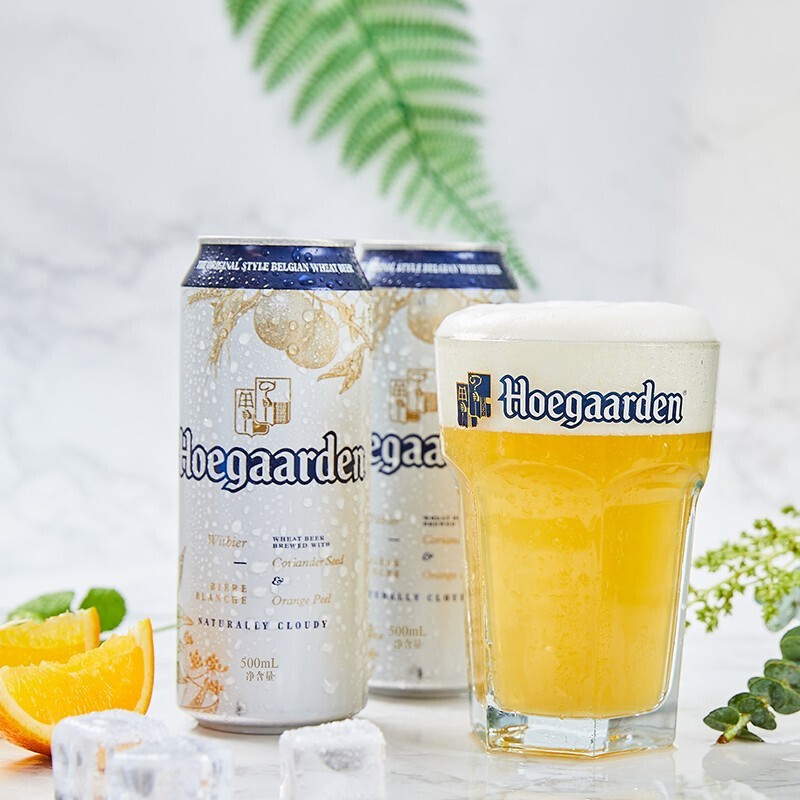 福佳（Hoegaarden）小麦白精酿啤酒 500ml*12听 整箱装