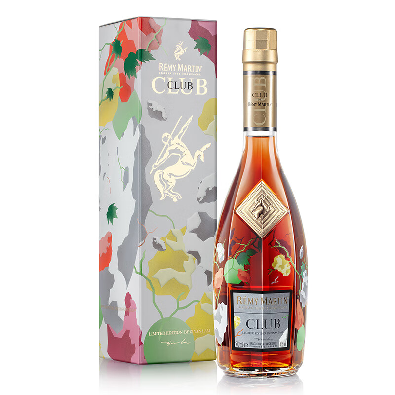 人头马（Remy Martin）洋酒 CLUB优质香槟区干邑白兰地 500ml 