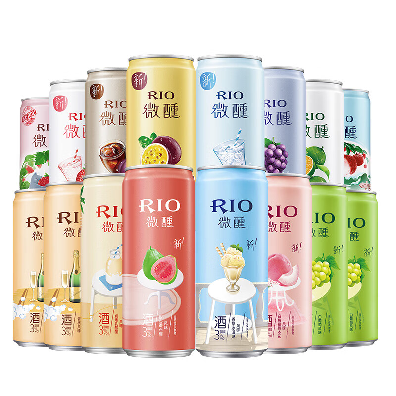 锐澳（RIO）预调 鸡尾酒 果酒 微醺 系列 3度 混合装 330ml*16罐(