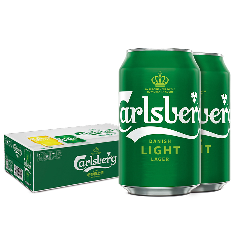 嘉士伯（Carlsberg） 特醇啤酒330ml*24听 整箱装 （新老包装随机