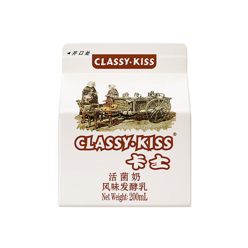 卡士 CLASSY.KISS 活菌酸奶 风味发酵乳 200ml*6盒 低温酸奶 