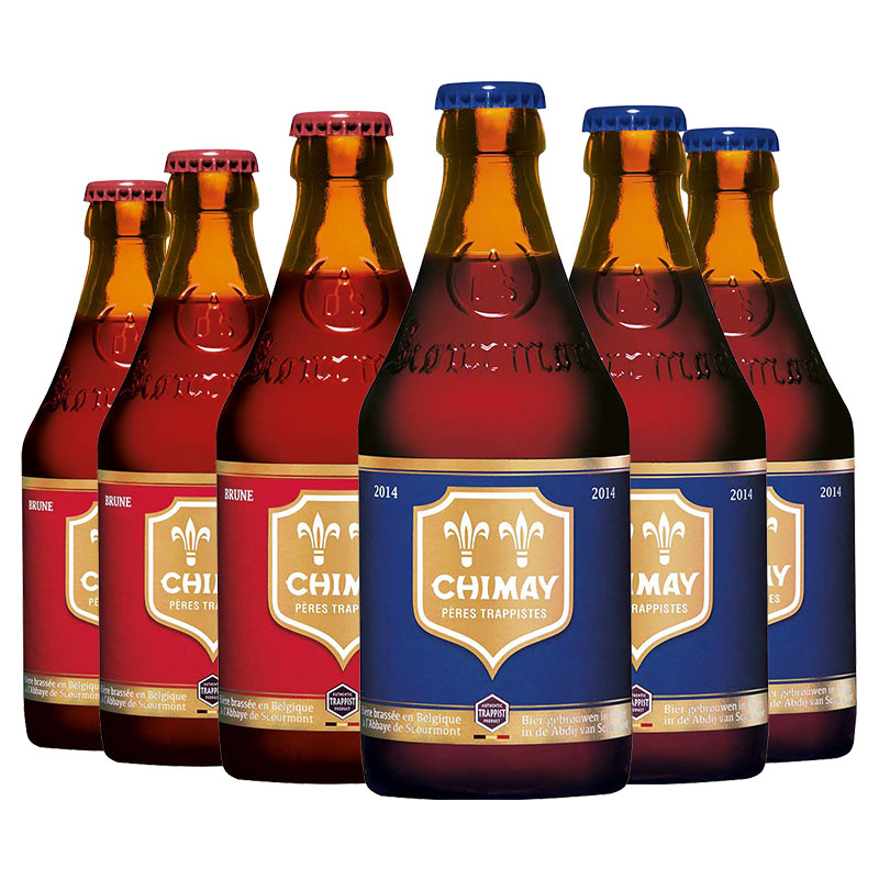 智美（Chimay）红帽/蓝帽 修道士精酿 啤酒 330ml*6瓶 比利时进口