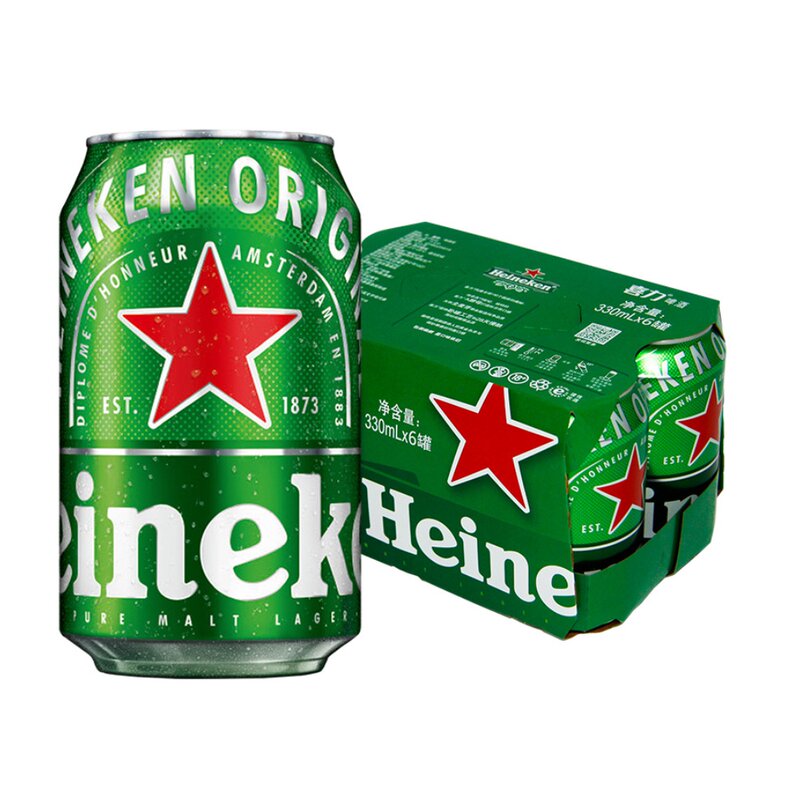 喜力（Heineken）经典啤酒330ml*6听