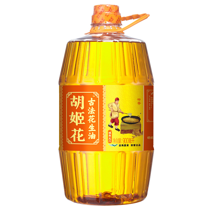 胡姬花 食用油 压榨一级 古法花生油900ML（新老包装随机发货）