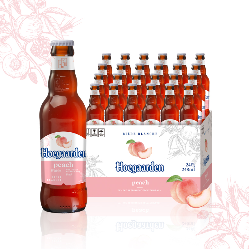 福佳（Hoegaarden）漾漾蜜桃 水蜜桃味果啤 248ml ×24瓶 整箱装