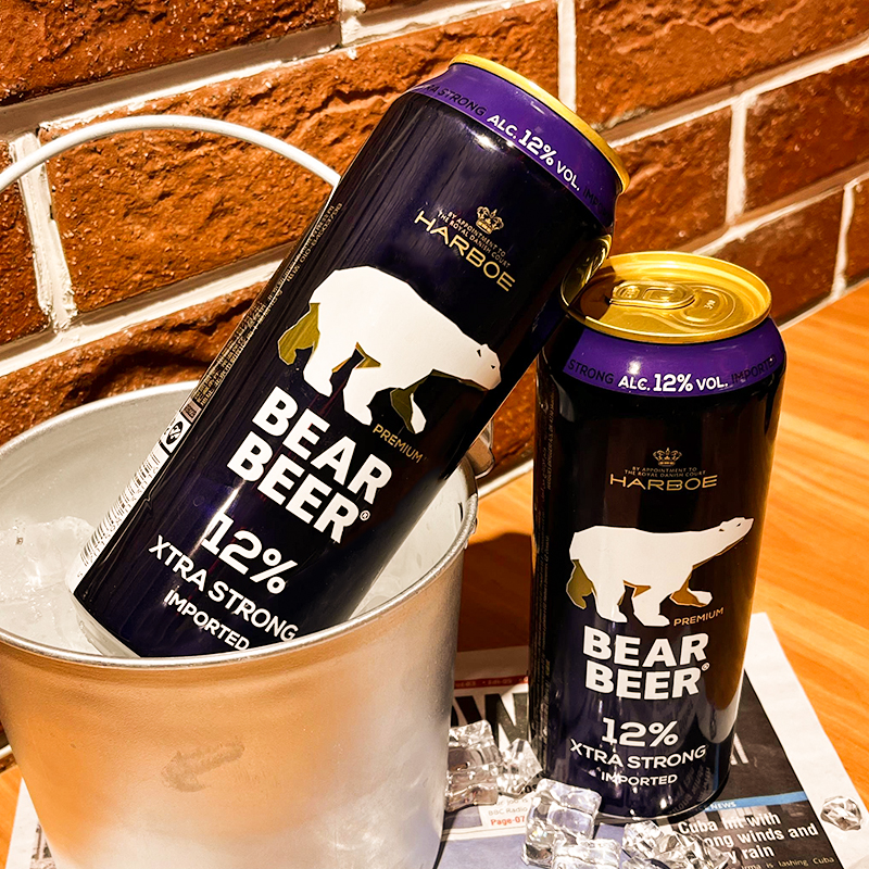 豪铂熊（BearBeer）12°浓烈啤酒500ml*24听 整箱装 德国原装进口