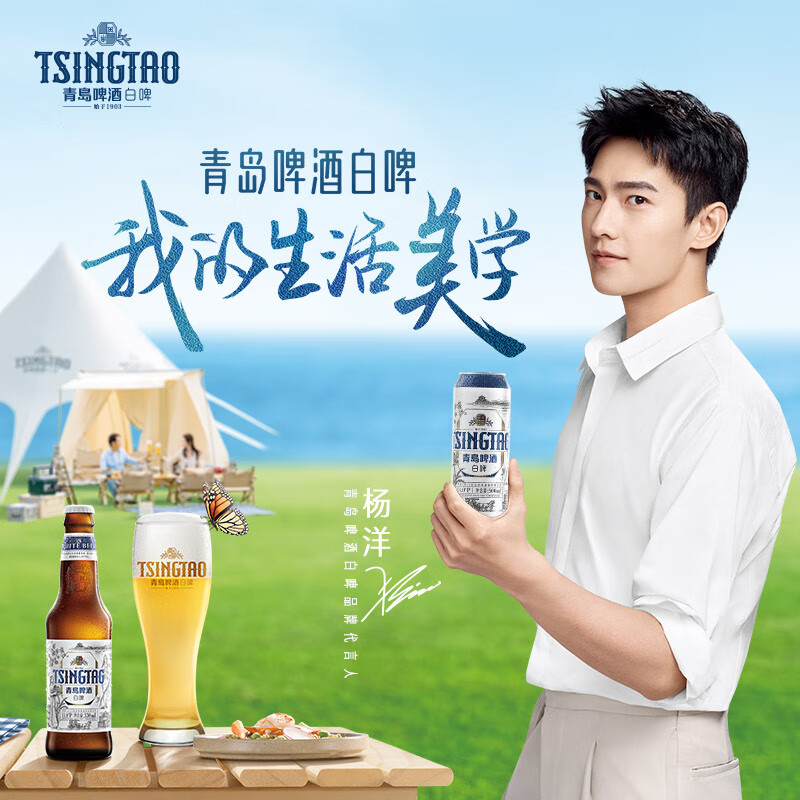 青岛啤酒（TsingTao）青岛白啤 2020版 11度 500ml*12听 整