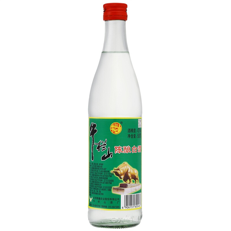 牛栏山 陈酿 白牛二 牛白瓶 浓香风格 42度 500ml 单瓶装