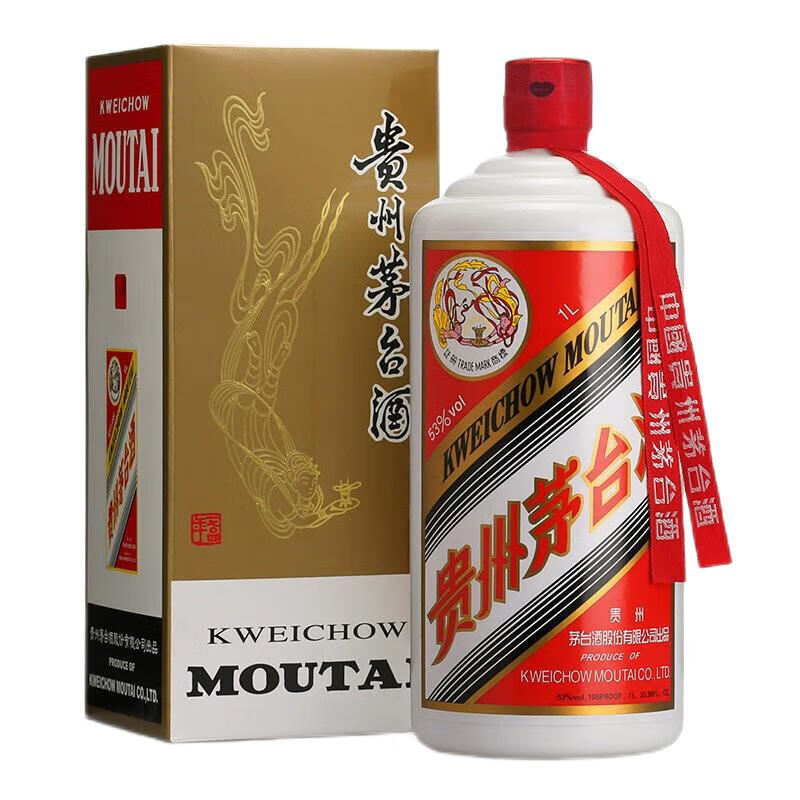 茅台（MOUTAI）飞天 53度 贵州飞天茅台 酱香型白酒 1000ml