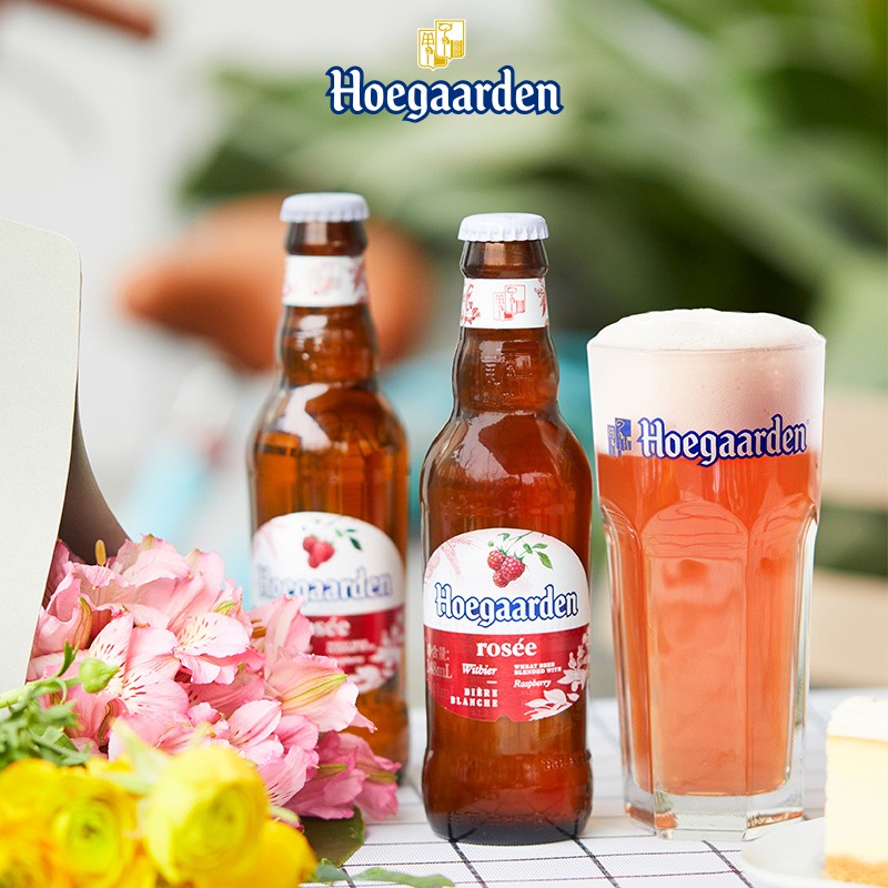 福佳（Hoegaarden）玫瑰红果啤 精酿啤酒248ml*24瓶 整箱装