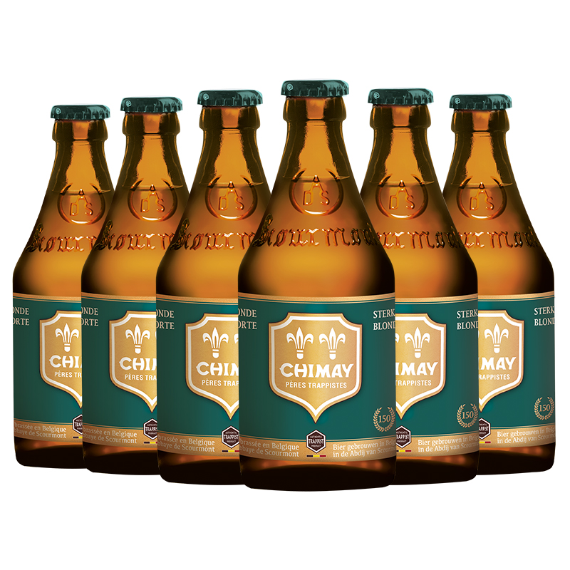 智美（Chimay）绿帽 修道士精酿 啤酒 330ml*6瓶 比利时进口