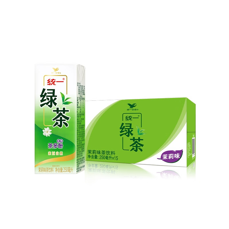 统一 绿茶 茉莉味 250ml*15/箱 整箱装