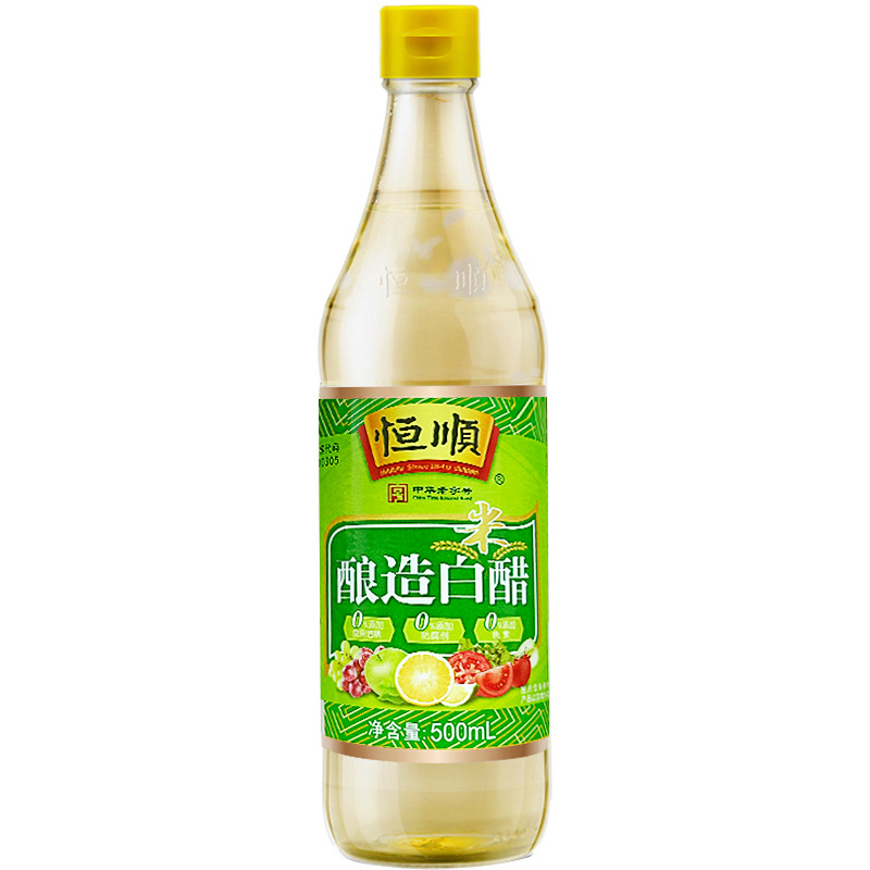 恒顺 非勾兑（零添加食用酒精 防腐剂 色素）纯粮酿造白醋米醋 500ml