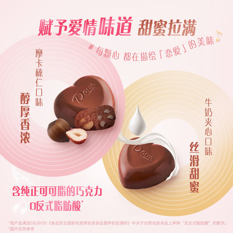 德芙（Dove）心之恋曲巧克力礼盒170g告白音乐盒 零食下午茶糖果礼盒送礼物