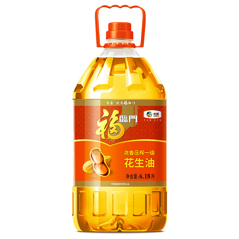 福临门 食用油 浓香压榨一级 花生油6.18L 中粮出品