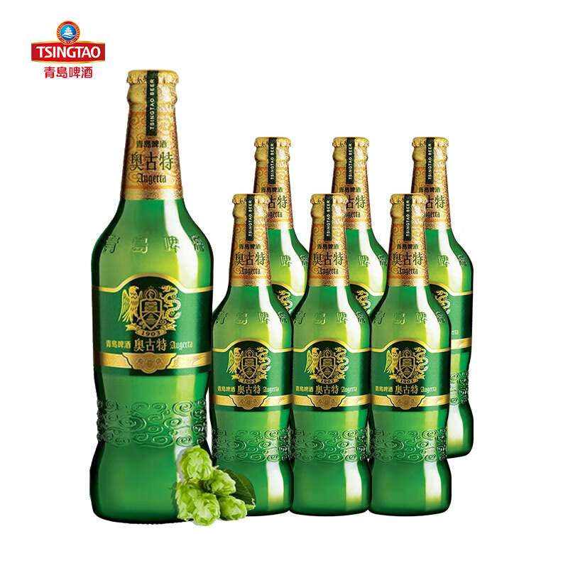 青岛啤酒（TsingTao）奥古特12度480ml*6瓶 整箱装（电商尊享）