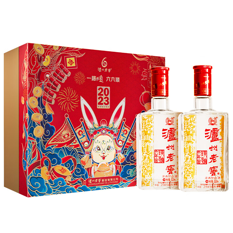 泸州老窖（LUZHOULAOJIAO）六年窖头曲 浓香型白酒 52度500ml*