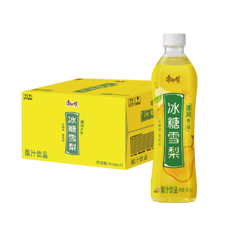 康师傅 冰糖雪梨 梨汁饮品量贩 饮料整箱装 500ml*15/16瓶