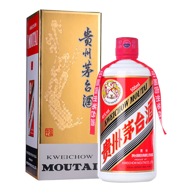 茅台 飞天 酱香型白酒 43度 500ml