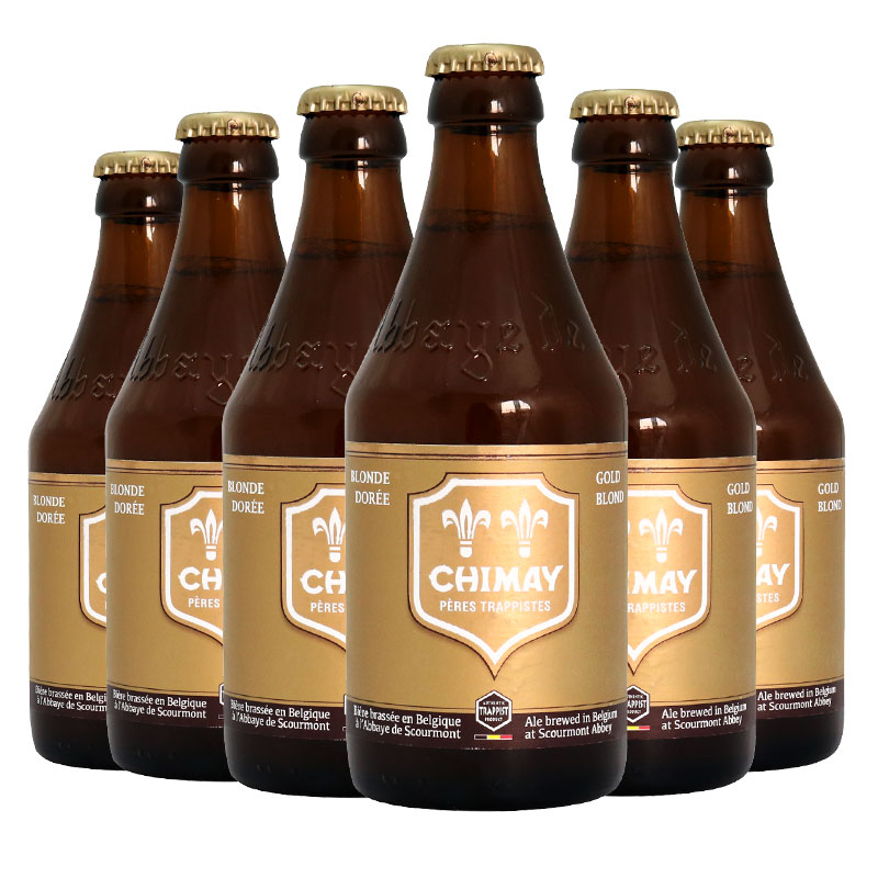 智美（Chimay）金帽 修道士精酿 啤酒 330ml*6瓶 比利时进口