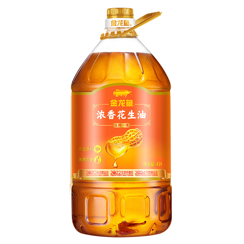 金龙鱼 食用油 浓香花生油4L