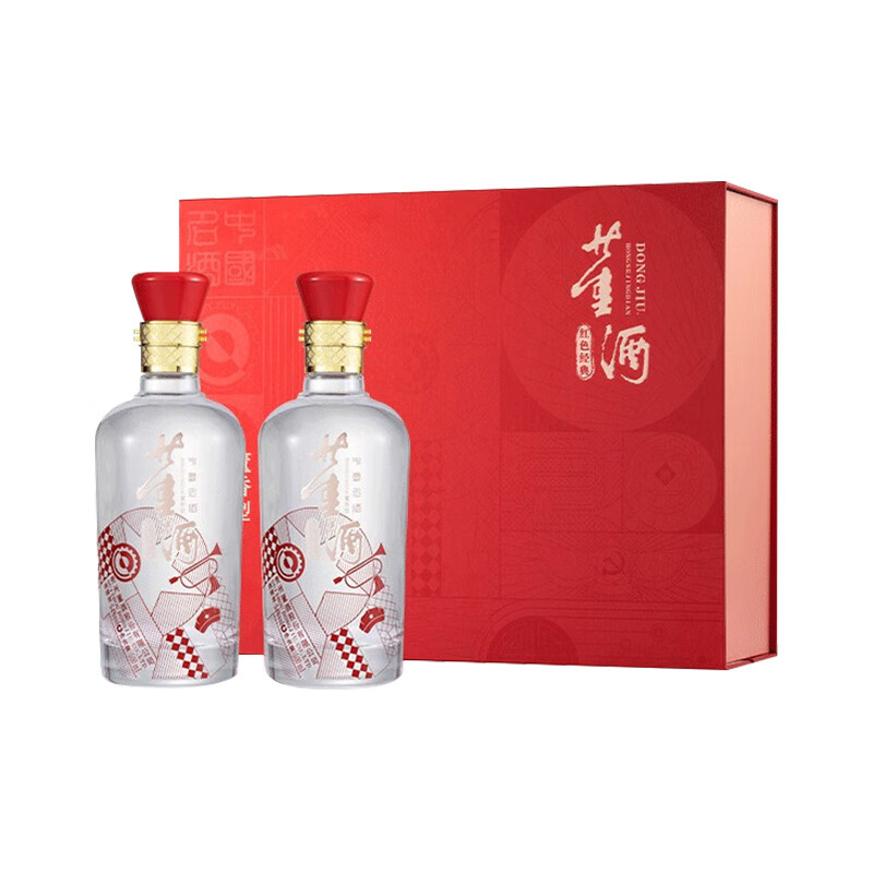 董酒 红色经典 董香型白酒 54度 500ml*2礼盒装 