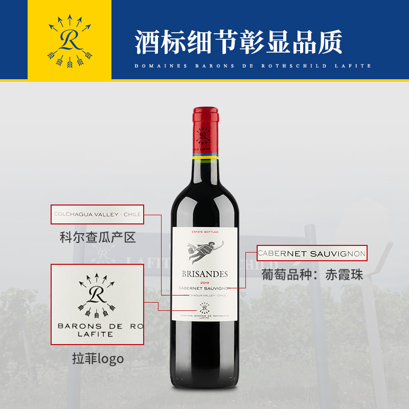 拉菲（LAFITE）巴斯克理德干红葡萄酒 送礼年货礼盒装750ml*2 智利原瓶