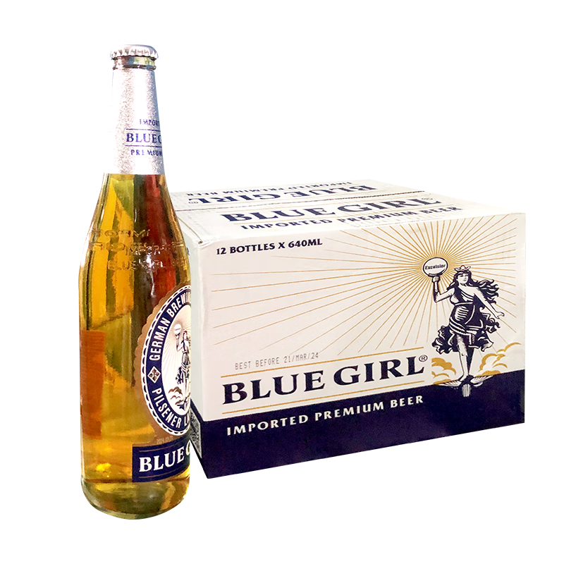 蓝妹（BLUE GIRL）韩国品牌 蓝妹啤酒330精酿小麦黄啤酒整箱装原箱 港版