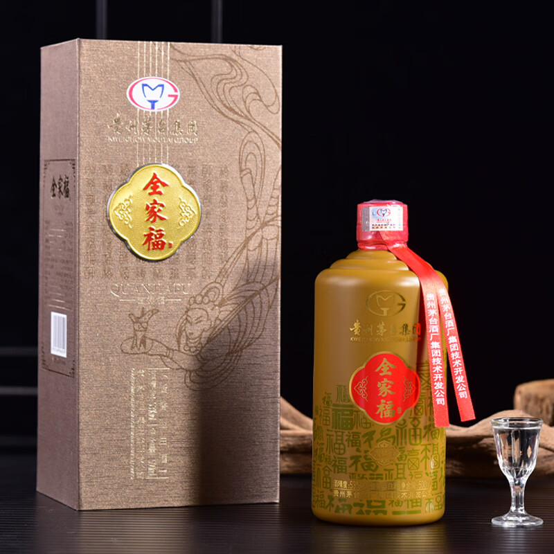 茅台集团 全家福 吉祥福 飞天仙女图 53度酱香型白酒 500ml*6瓶 整箱