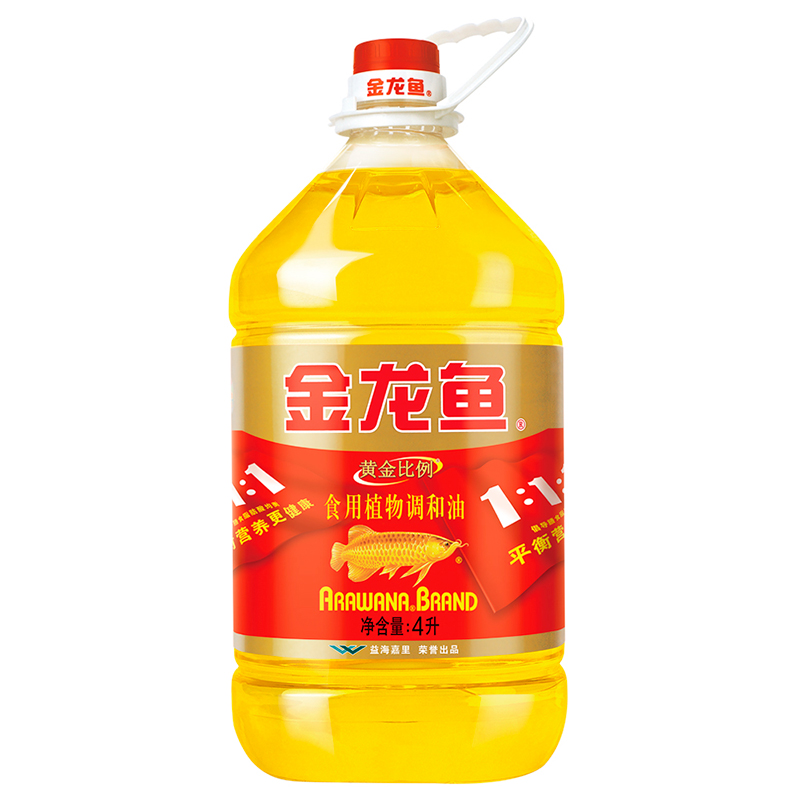 金龙鱼 食用油浸出 黄金比例食用调和油4L