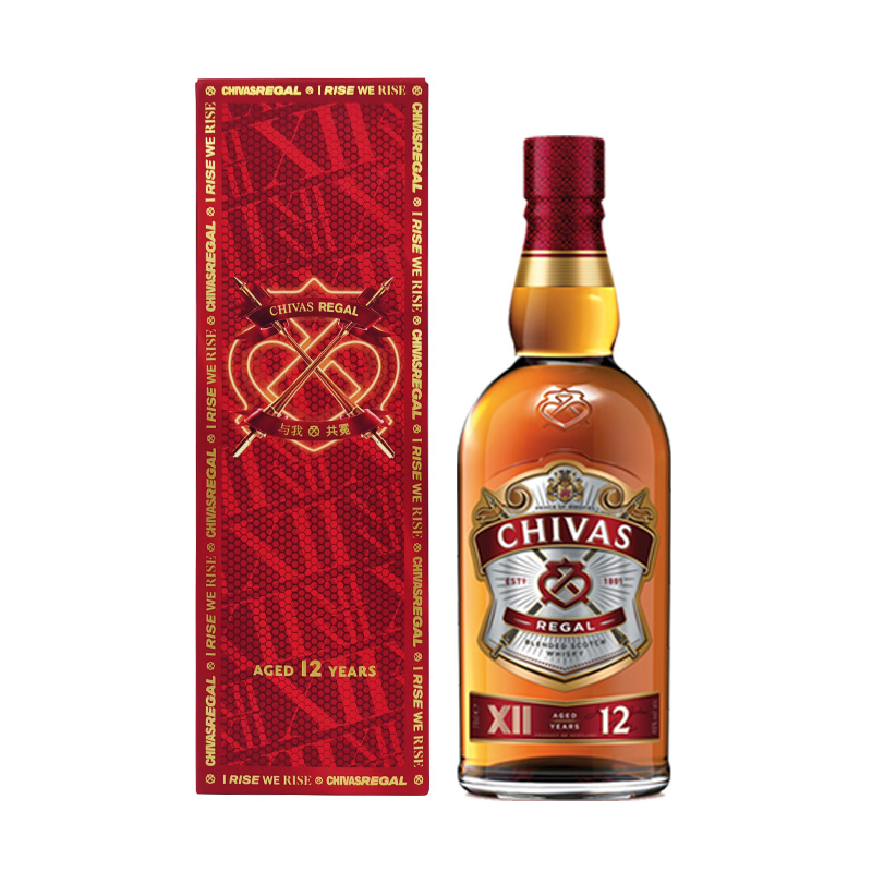 芝华士（Chivas）洋酒 12年 苏格兰 调和型威士忌1L礼盒