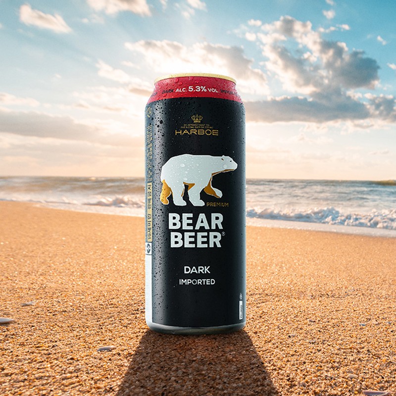 豪铂熊（BearBeer）黑啤酒500ml*24听 整箱装 德国原装进口