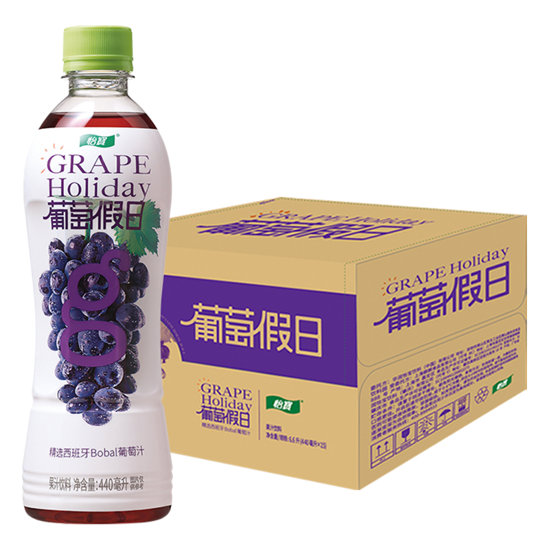 怡宝 怡宝 葡萄假日果汁饮料440ml*15 整箱装