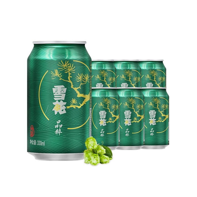 雪花啤酒（Snowbeer） 晶粹 330ml*6听