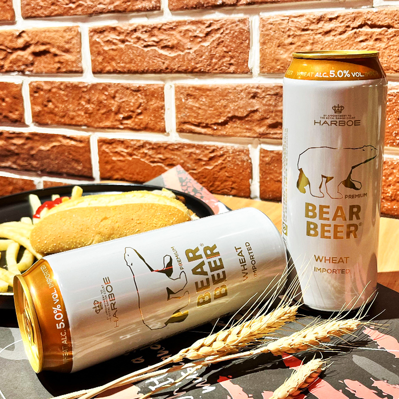 豪铂熊（BearBeer）小麦啤酒500ml*24听 整箱装 德国原装进口