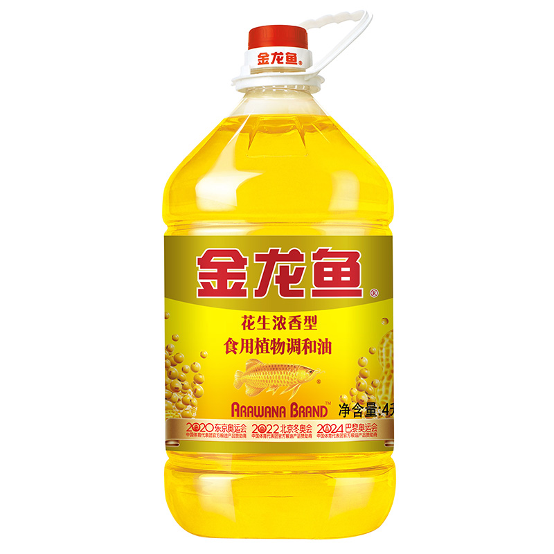 金龙鱼 食用油 花生浓香型食用植物调和油4L