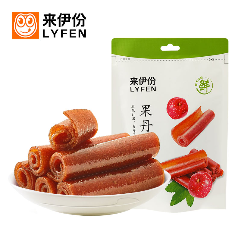 来伊份 果丹皮 小时候山楂卷老式童年零食山楂片新鲜散装125g/袋