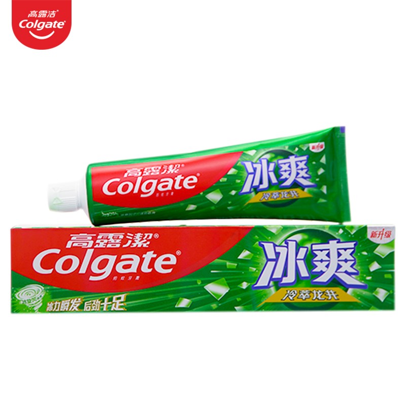 高露洁（Colgate） 冰爽龙井青柠牙膏 180g 清新口气（新老包装随机发）