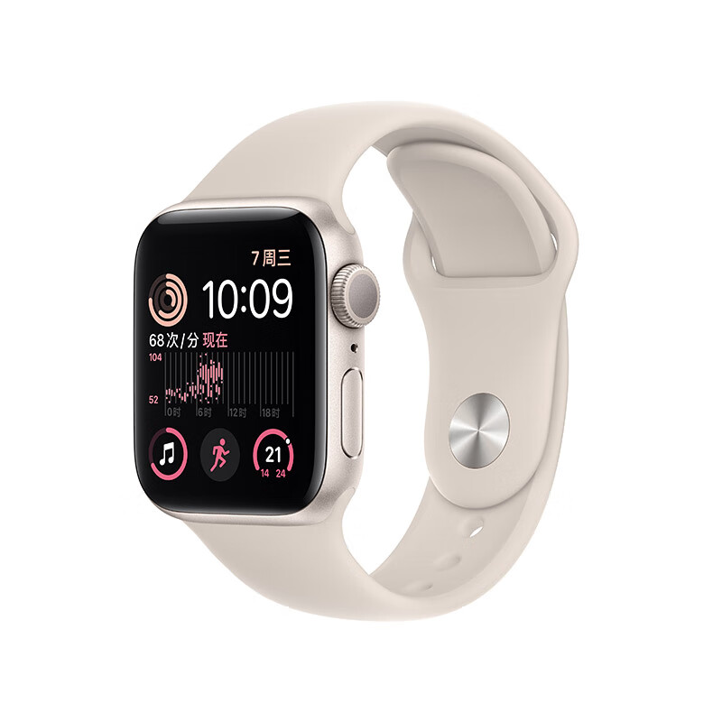 Apple Watch SE 2022款智能手表GPS款40毫米星光色铝金属表壳