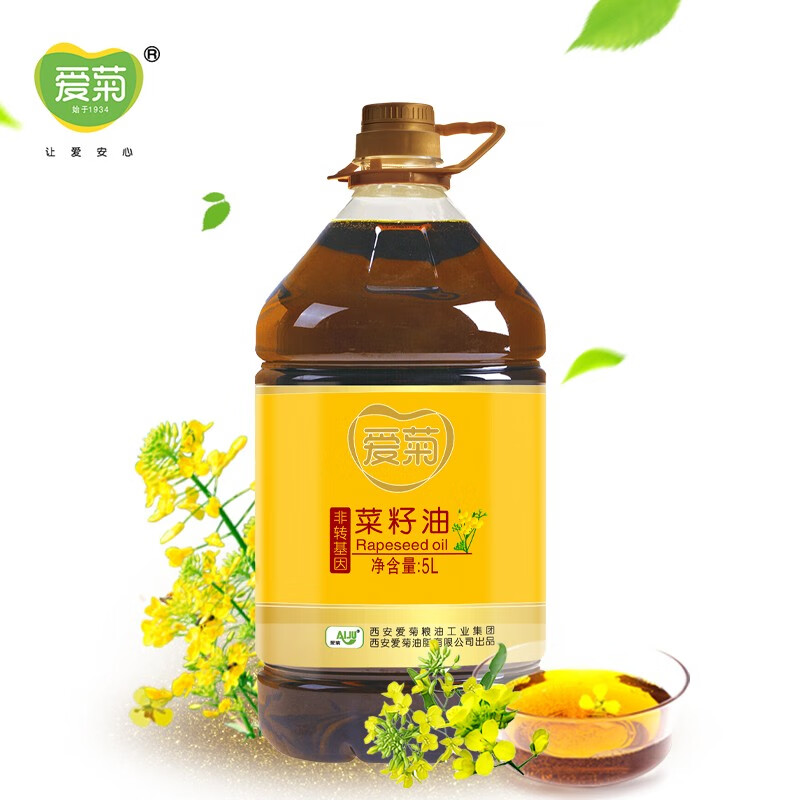 爱菊（aiju） 食用油 菜籽油 油泼辣子油 5L